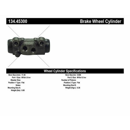 Centric Parts Centric 134.45300 Centric Premium Wheel Cylinders 134.45300